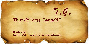 Thuróczy Gergő névjegykártya