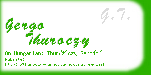 gergo thuroczy business card