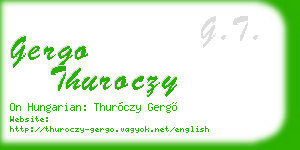 gergo thuroczy business card